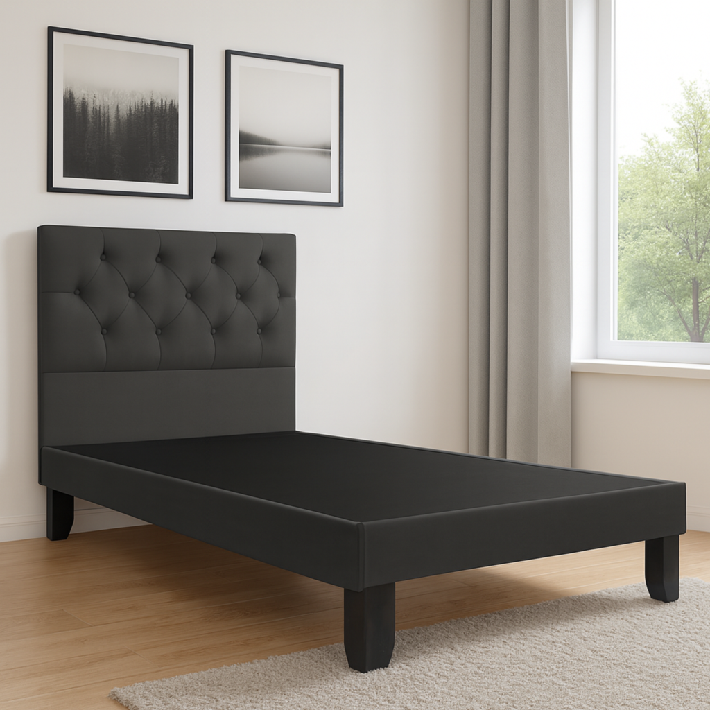 Cama Europea Con Respaldo a Piso 1.5 Plazas