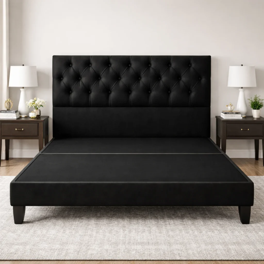 Cama Europea Base Dividida Con Respaldo a Piso 2 Plazas