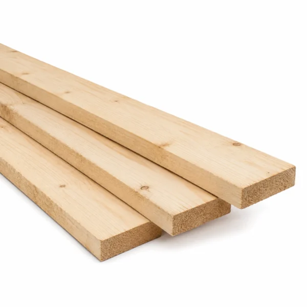 Madera de Pino Dimensionado en Bruto 1x4” x 2,40m Seco